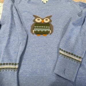 Sundance Wool Blend Owl Sweater – Size Small